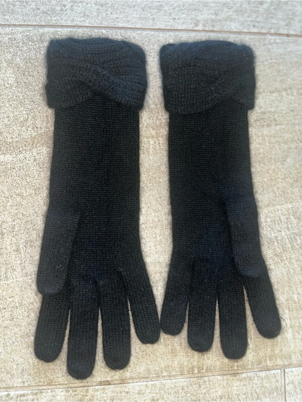 Black Women's cashmere Knit Gloves Nordstrom small